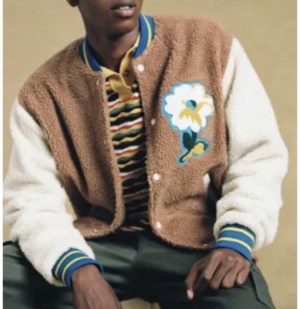 Urban Outfitters Sherpa Varsity Jacket Size XL